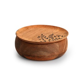 ExclusiveLane Handcrafted Mango Wooden Chapati Box Indian For Storing Roti Box Container Casserole For Roti With Lid Tortilla Warmer Holder (8.2 Inch, 1080 ml)