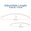 TENOVEL Curved Shower Curtain Rod, Round 42-73 Inches Shower Rods