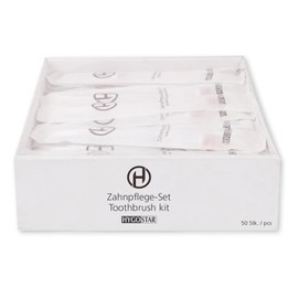 FRANZ MENSCH Hygostar Dental Care Set Pack of 50 White Length 14.5 cm Width 1 cm Sales Tray