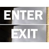 Enter Exit Vinyl Decals - Office Business Entrance Door Signs - Die Cut Stickers