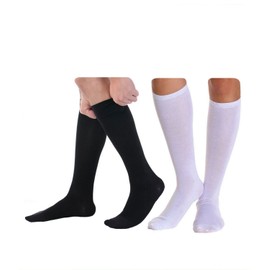 Presadee Kid’s Boys & Girls Compression Knee High Length Helps Calf Leg Energy Performance Active Feet Recovery Socks 2 Pack (L/XL)