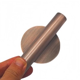 Gold Wall Decor, Plant Wall Vase Metal Tube Decoration Holder Used to Display Dried Flowers, Fake Flowers, Also Suitable for Gravestone Memorial Decoration (2 Pcs Red Bronze)