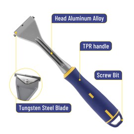 Bates- Carbide Scraper, 2 inch, Double-Edged Tungsten Steel Blade, Paint Scraper Tool
