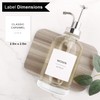 Glass Coffee Syrup Dispenser Bottles with 84 Labels (Set of