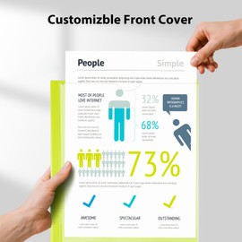 WOT I Heavy Duty 2-Side Prong Folders with Clear Front Pocket 8 Pack, Ultra-Durable Plastic Folders (0.7 mm) for Letter Size – Smart Project Comparison, Vibrant Colors, School Office Supplies