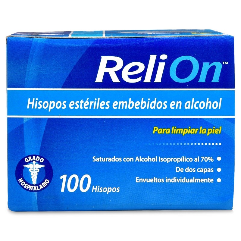 ReliOn Sterile Alcohol Swabs, 200 count, (Pack of 2)
