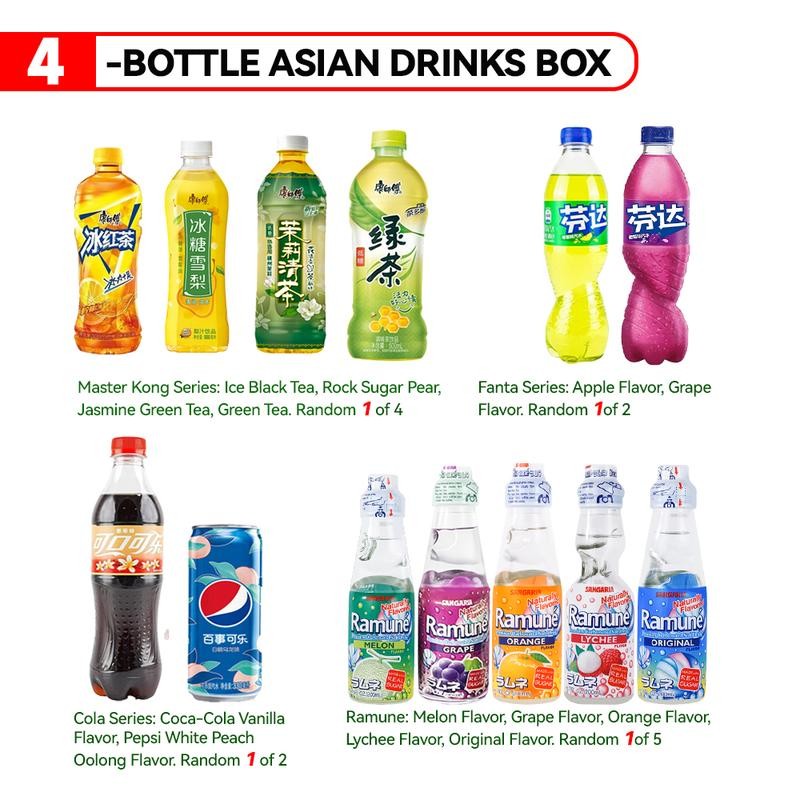 Asian Snack and Beverage Snack box bundled with drinks -