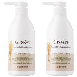 Mediflower Grain Facial Milky Cleansing Foam, 500ml, 2 pieces / 메디플라워 곡물 페이셜 밀키 클렌징 폼, 500ml, 2개