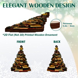 GAUDORA Book Lovers Gifts for Women, Men - Christmas Ornaments 2024, Bookshelf Decor, Book Club Gifts for Book Lovers, Nerd, The Librarians, Readers - Not 3D, Christmas Decorations Wooden Ornaments