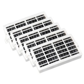 HQRP 5-pack Refrigerator Air Filter compatible with KitchenAid KRFF707E KRMF706E KFIS29BBBL00 KFIS29BBMS00 KFIS29BBWH00 KFIS29PBMS00 KFIV29PCMS00 KRFF300E KRFF507E KRSF505E series