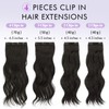 Sofeiyan Clip-In Extensions, 4 Pieces, 50 cm Long Wavy Hair