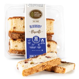 DIJAS Natural Foods, Crunchy Fat Free Biscotti Cookie, All Natural Preservative Free Ingredients, Delicious Low Calorie Snack (5 Ounces, Blueberry)