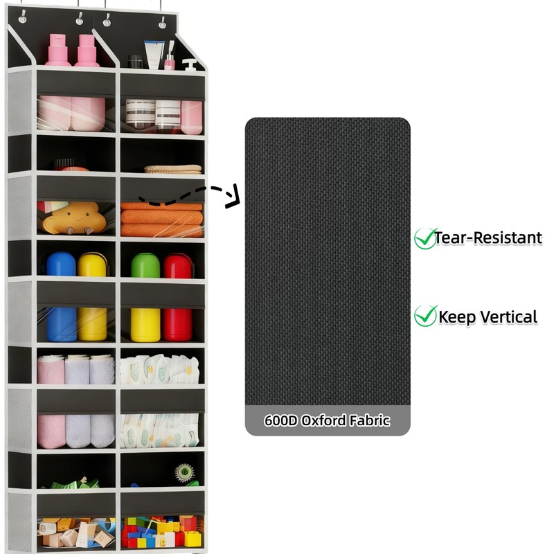 Chuanke 5 Tier Over the Door Organizer with 20 Pockets
