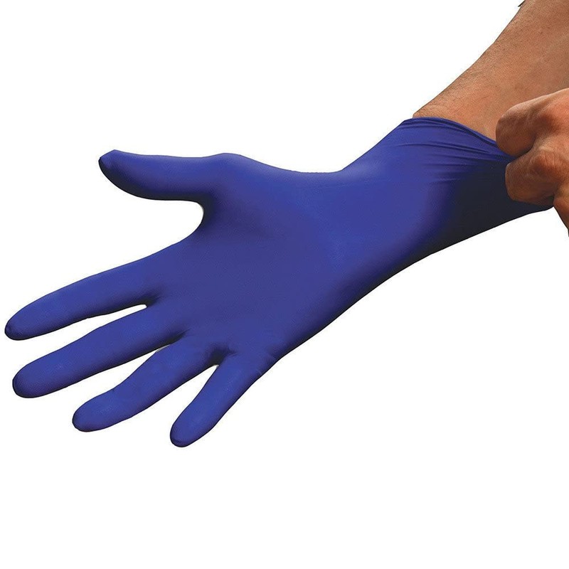 Disposable ambidextrous Blue Nitrile Gloves "Large"