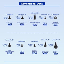 Matell 400Pcs Computer Screws Standoffs Kitfor Universal Motherboard, HDD, SSD, Hard Drive,Fan, Power Supply, Graphics, PC Case for DIY instaliiation and Repair