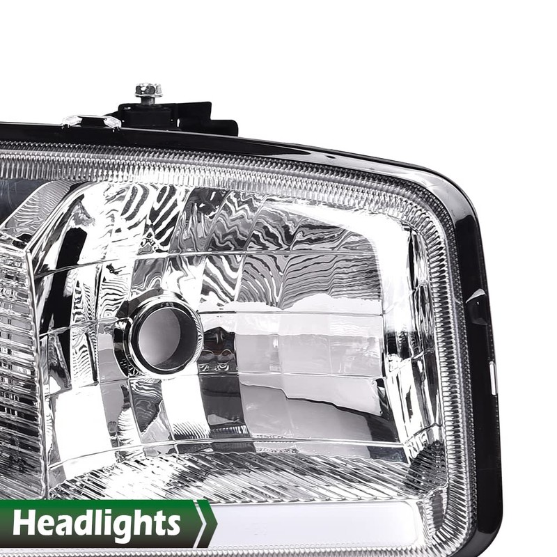 LQI LED DRL Headlights Assembly Compatible with Gmc Sierra 1500