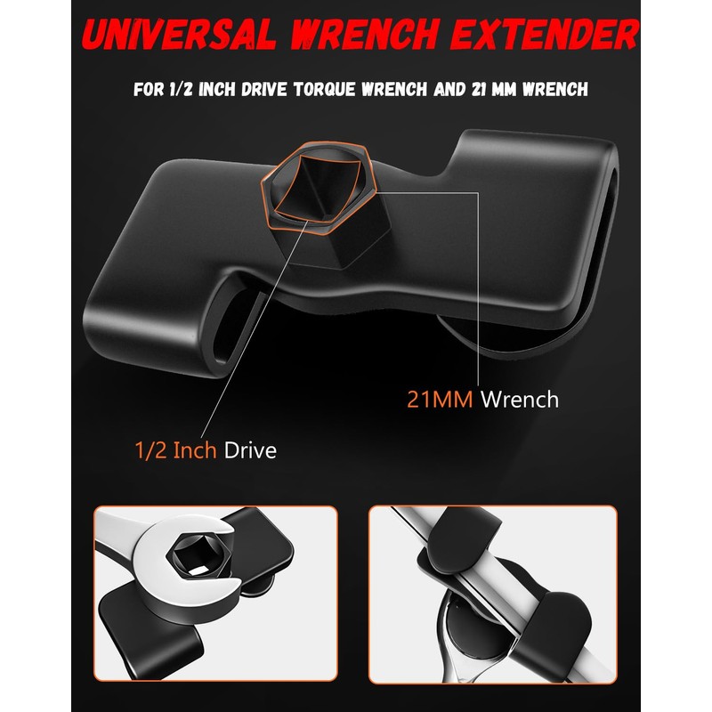 QUICKWOLF Wrench Extender Tool and Wrench Extender Tool Bar, Universal
