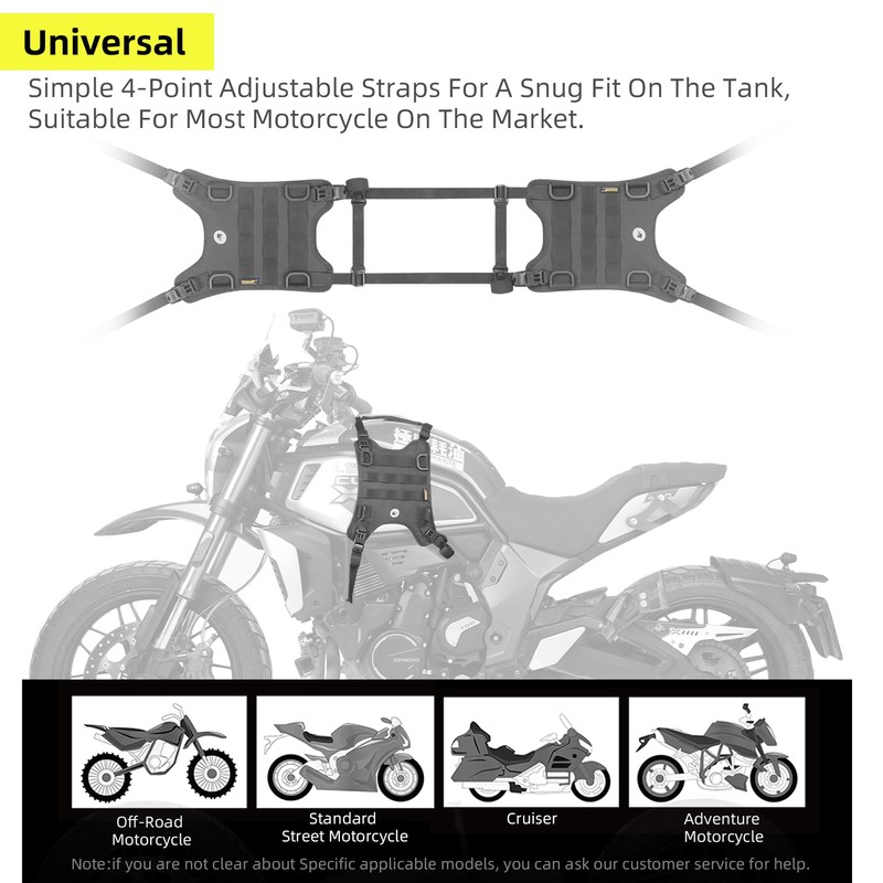 Rhinowalk Motorcycle Tank Side Bag/Motorcycle Front Load Universal Saddle Bag