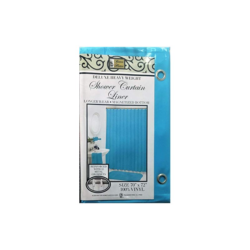 Better Home Deluxe Heavy Weight Shower Curtain Liner (Aqua)