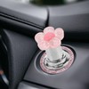 Pink Flower Car Start Button Cover, Bling Engine Stop Ring
