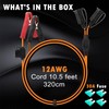 12 AWG Battery Extension Cord, Dual Socket Cable with Alligator