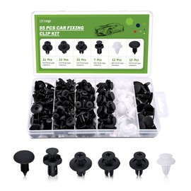 Litorange 95 Pcs Car Trim Clips, 6 Types of Car Retainer Clips Rivets Mounting Kit for Car Door Bumper Panel Trim Fender Liner Sealing Strip Fixed Clips Fasteners