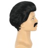 Adult Short Mens Black 70s80s Rocker Wig Anime Wig