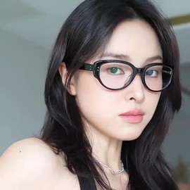 88flix Date Glasses, Women's, Korean Glasses, Datewear, No Degree, Fashion, Fashion Glasses, Black