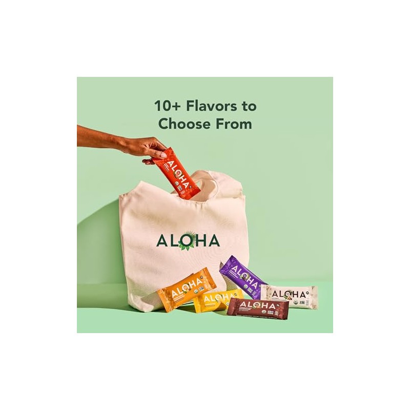 Barra de proteínas ALOHA, vainilla almendra crujiente, 12 unidades (el