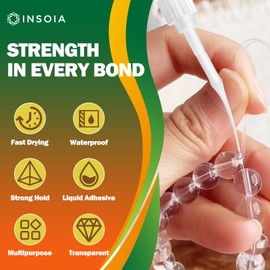 Bracelet Jewelry Glue for Elastic String, 20g Clear Elastic Knot Fixing Drip Adhesive for Bracelet String, Clay Beads, Rhinestones, Jewelry Making Kit – Waterproof, Flexible, Non-Toxic Craft Glue