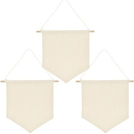 3pcs Cotton Canvas Wall-Mounted Brooch,Wall Hanging Jewelry Display Storage Set for Pin and Brooch Collections (D)