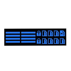 Zeathery Center Switch Luminous Stickers, Window Glass Lift Dashboard Panel Button Key Stickers, Safe Travel Auxiliary Accessories, Universal Applicable to Most Cars (Blue)