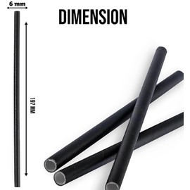 EXPECTRO Paper Straws, 450 Pack Paper Drinking Straws Bio Degradable Drinking Paper Straws Wedding Party, Party Straws, Restaurant, Juice Drinking Straws (450Pcs Black)