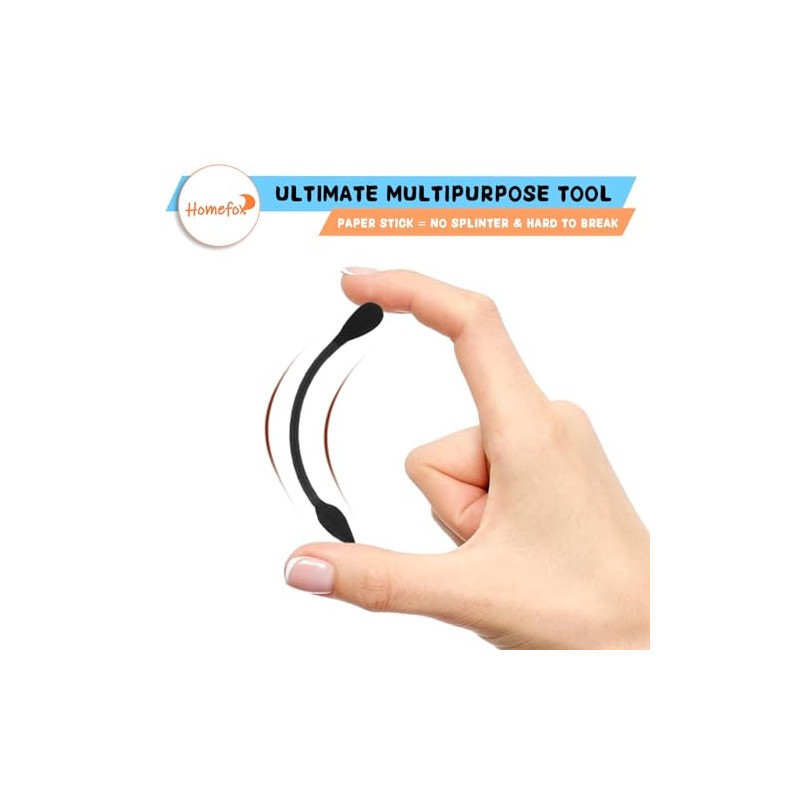 XL Black Thick Cotton Swabs Pointed Precision - 750 Count