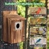 UUMENHA Bird Houses for Outside with Metal Predator Guard for