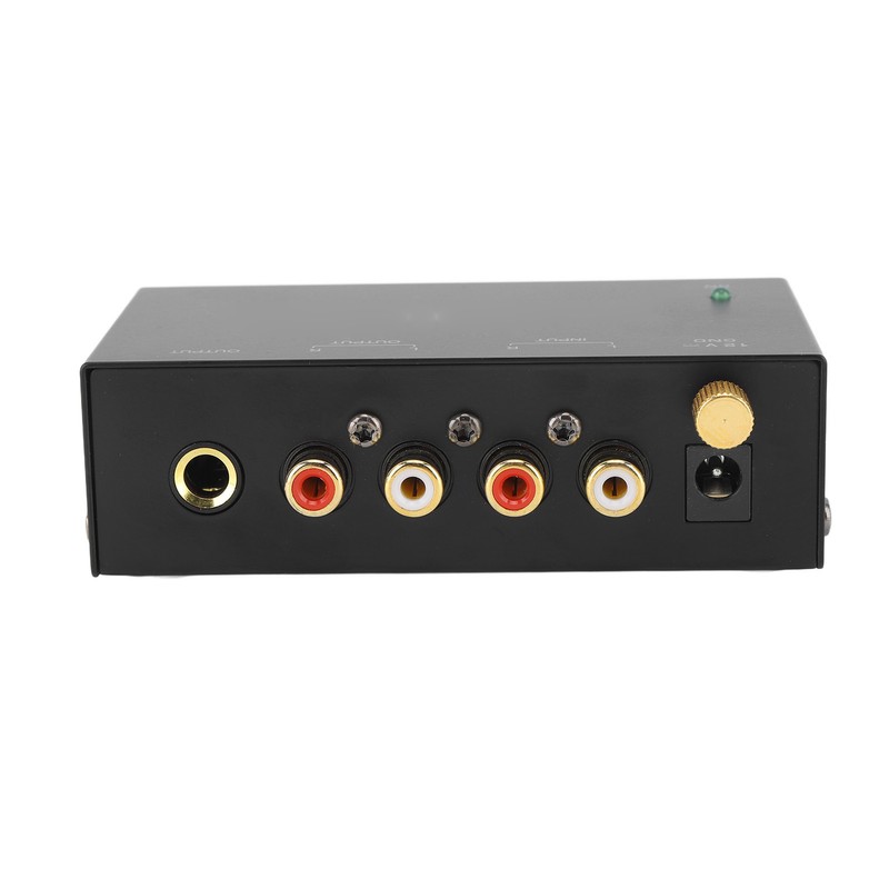 Phono Preamplifier AC Metal 100‑240V Sound Record Player Preamplifier for