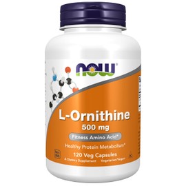 NOW Foods Supplements, L-Ornithine (L-Ornithine Hydrochloride) 500 mg, Amino Acid, 120 Veg Capsules