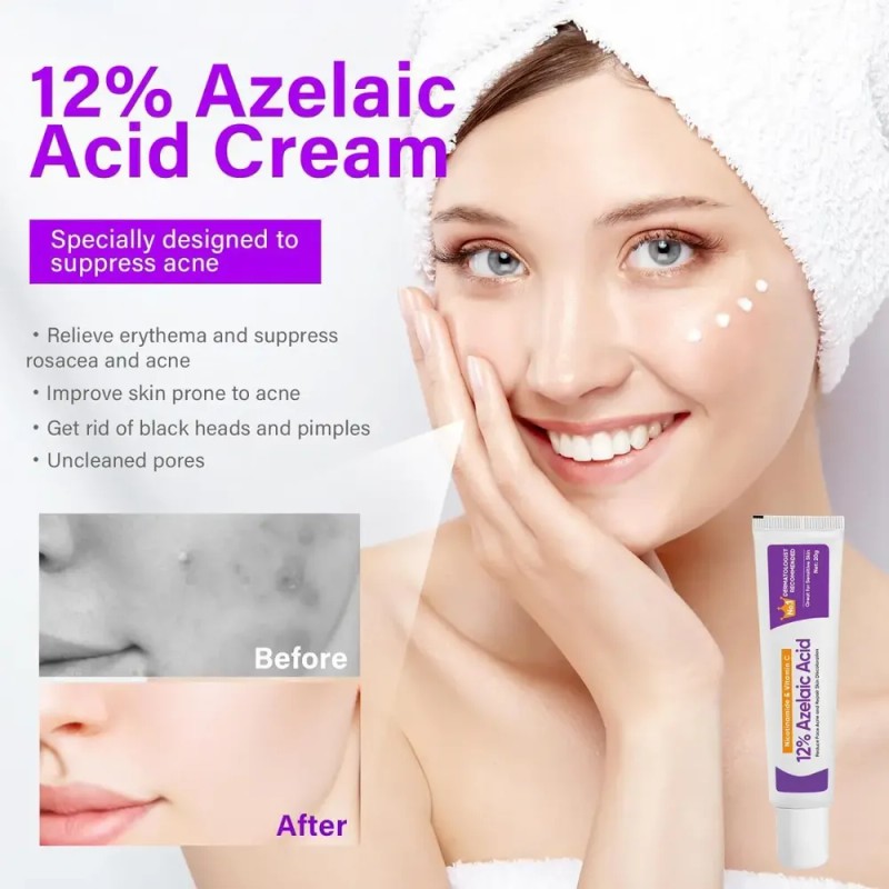 Suero Facial Con Ácido Azelaico 12% Niacinamida Y Vitamina C