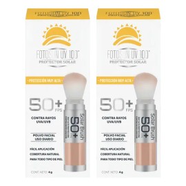Protector Solar Facial En Polvo Con Brocha Fotosun Uv 2-pack                                                                                          