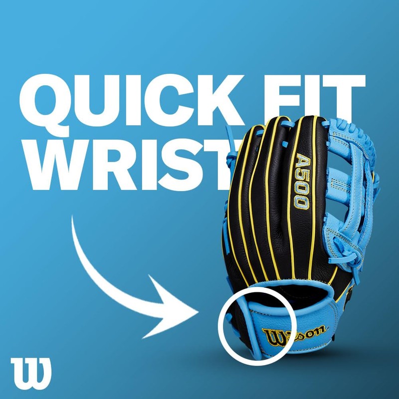 Wilson Infield A500 - Guanto da baseball per ragazzi, 29,2