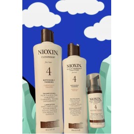 Nioxin 16 oz Nioxin Shampoo, 10oz Conditioner, 1.3oz Scalp Treatment - System Kit 4