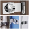 EMVANV Keyed Hasp Lock, 90 Degrees Lock Hasp T-wist Knob