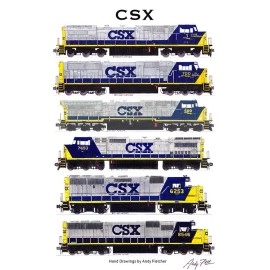 CSX YN2 Locomotives 11"x17" Poster by Andy Fletcher signed