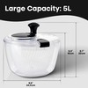 Joined Large Salad Spinner with Drain, Bowl, and Colander -