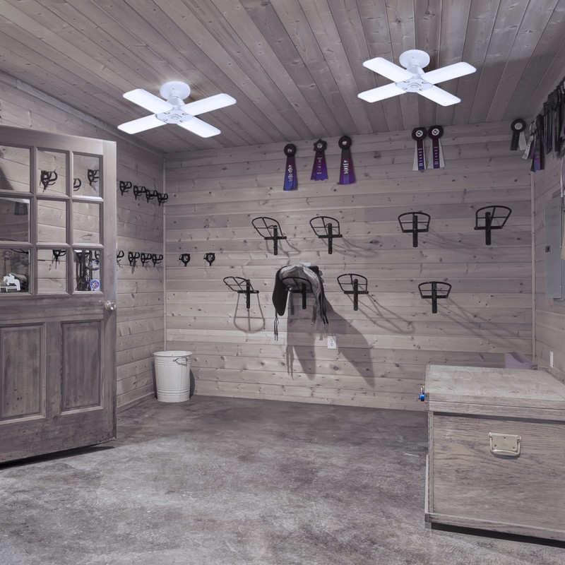 Feit Electric LED Garage Light, 4 Panel Adjustable Screw-in LED