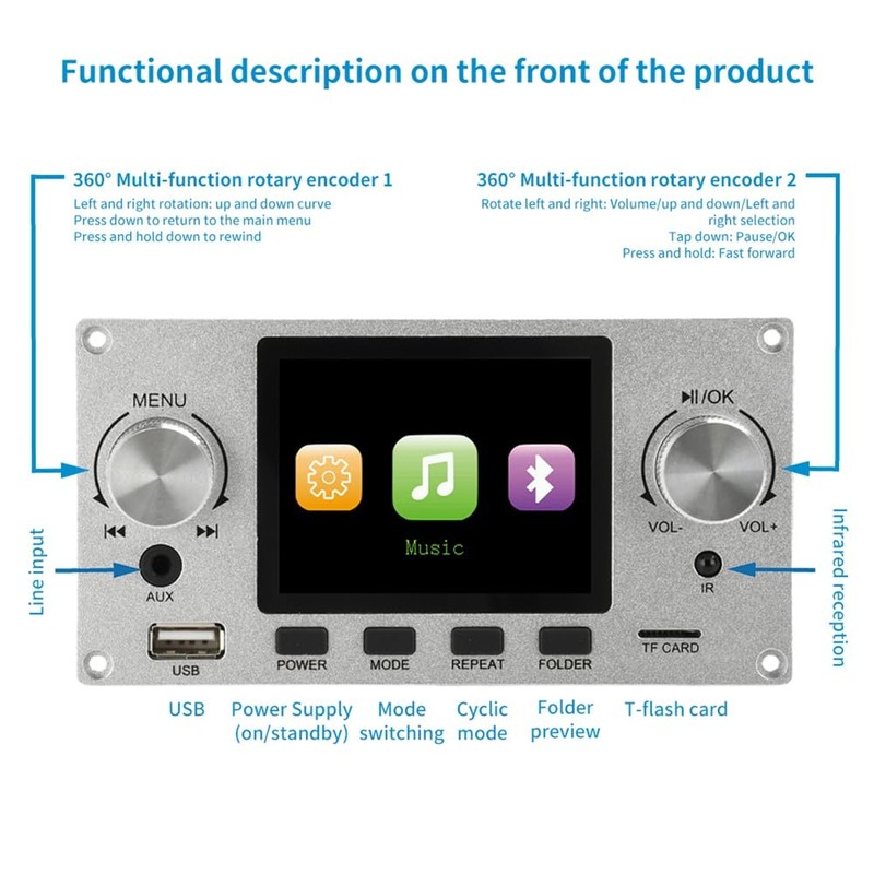 Comphic 2.8 Inch TFT Color Screen Lossless Audio Decoding Board