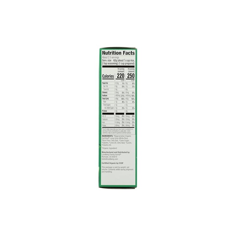 Lundberg Family Farms, Rice Pilaf White Cilantro Lime Organic, 5.5