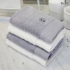 Songwol Hotel Collection Classic Hand Towel, Small, 36x36cm, Combed Cotton 30-count 460GSM Light Gray / Dye Print / Basic Box 10ea