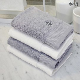 Songwol Hotel Collection Classic Hand Towel, Small, 36x36cm, Combed Cotton 30-count 460GSM Light Gray / Dye Print / Basic Box 10ea