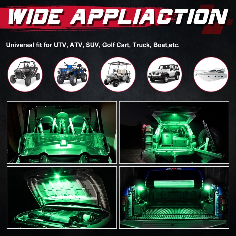 OFFROADTOWN LED Dome Light Universal Roll Bar Mount UTV Dome
